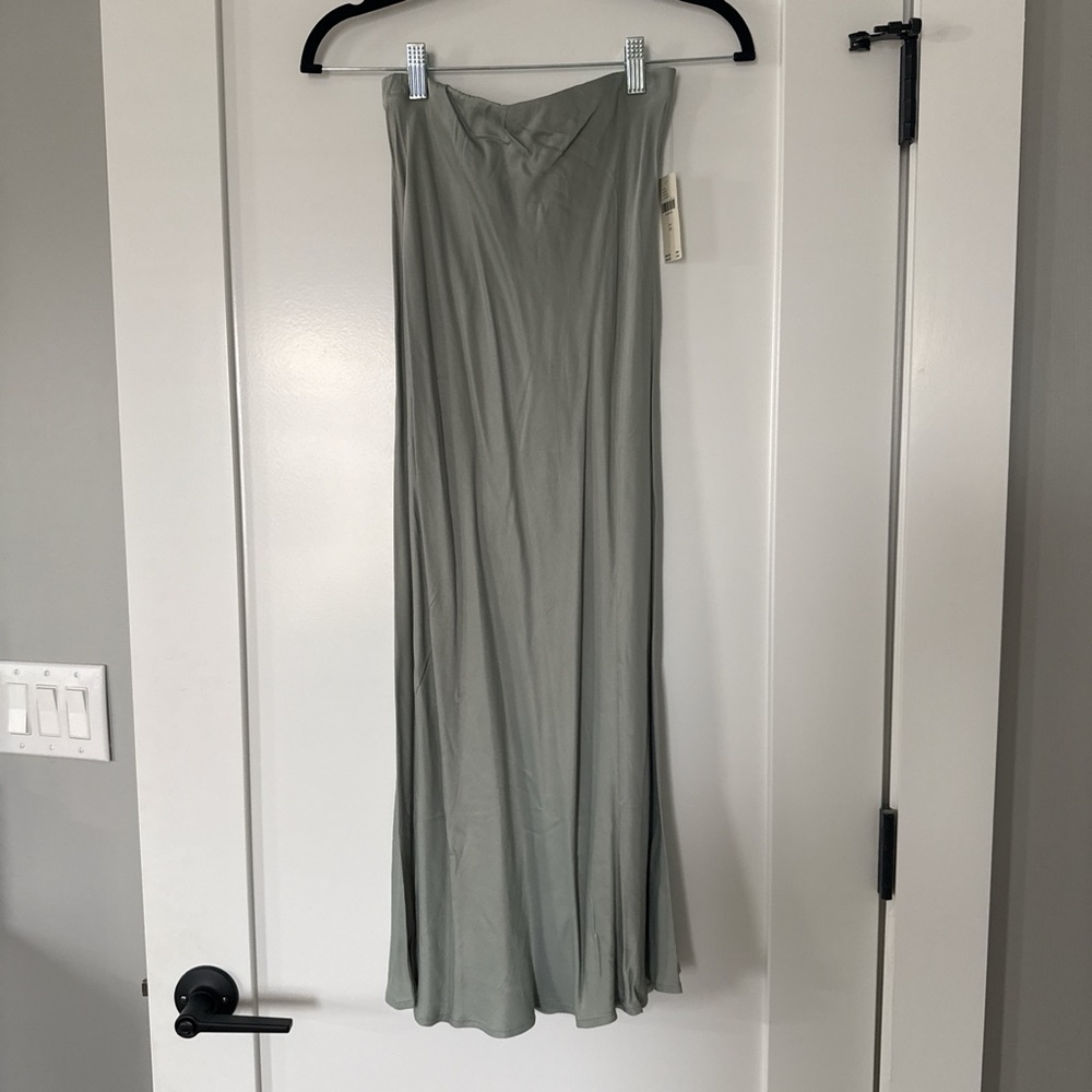 Anthropologie Sage Green Midi Skirt